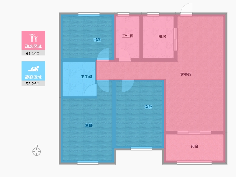 山东省-聊城市-精诚中央华府-101.60-户型库-动静分区