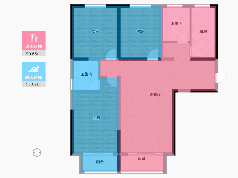 河北省-沧州市-御河新城-100.86-户型库-动静分区