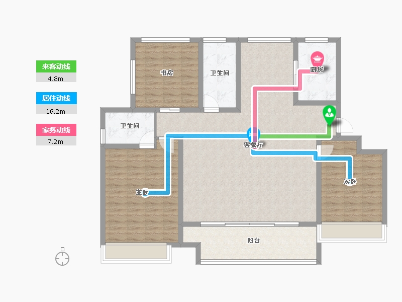 山东省-威海市-城投春和里-130.79-户型库-动静线