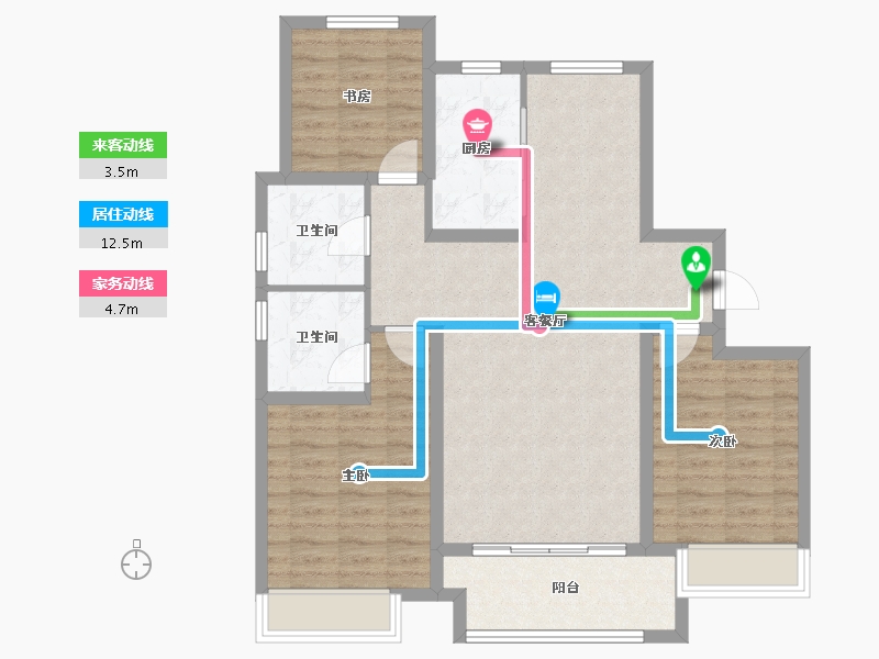 山东省-威海市-城投春和里-93.62-户型库-动静线