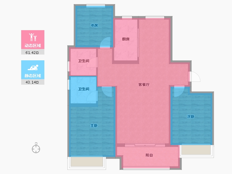 山东省-威海市-城投春和里-93.62-户型库-动静分区