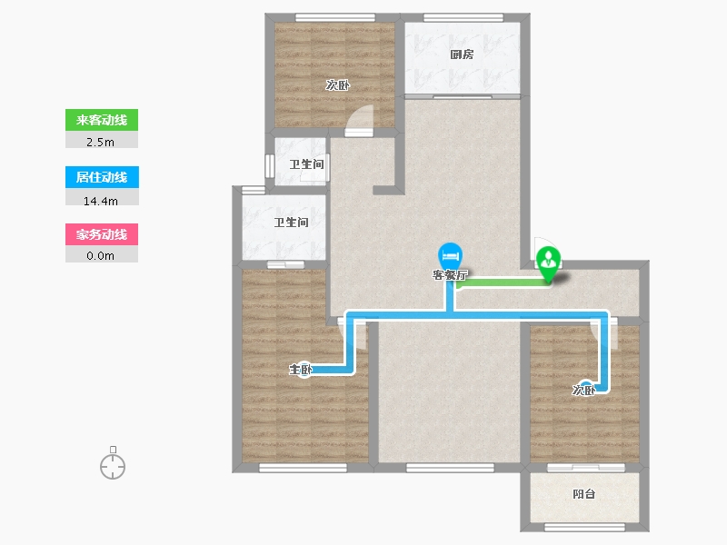 河北省-沧州市-明珠2号院-108.87-户型库-动静线