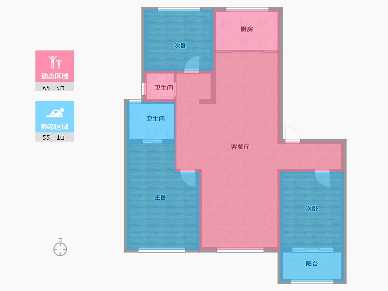 河北省-沧州市-明珠2号院-108.87-户型库-动静分区