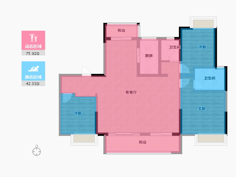 江西省-赣州市-润达国际环球港-106.38-户型库-动静分区