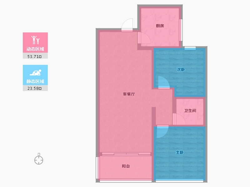 河北省-石家庄市-东胜·紫御名著-68.78-户型库-动静分区