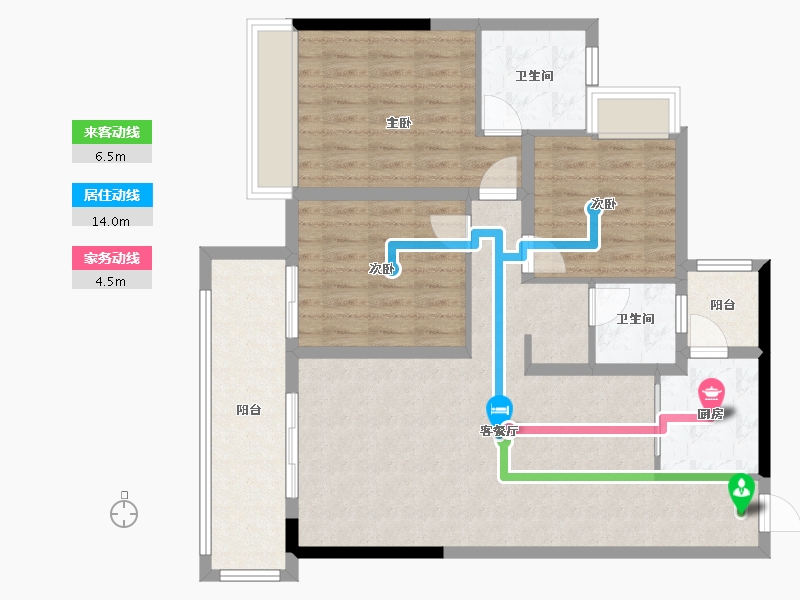 四川省-巴中市-凯邦名门二期-98.10-户型库-动静线