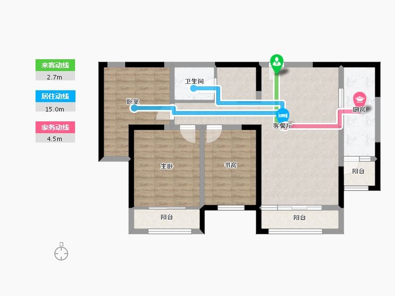 河北省-沧州市-御河新城-93.05-户型库-动静线