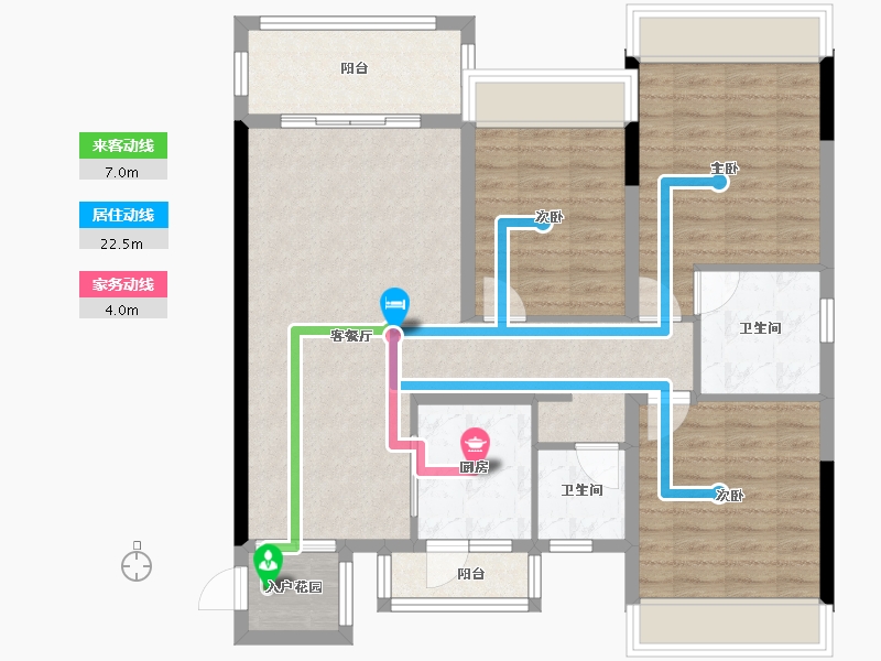 四川省-巴中市-凯邦名门二期-95.53-户型库-动静线