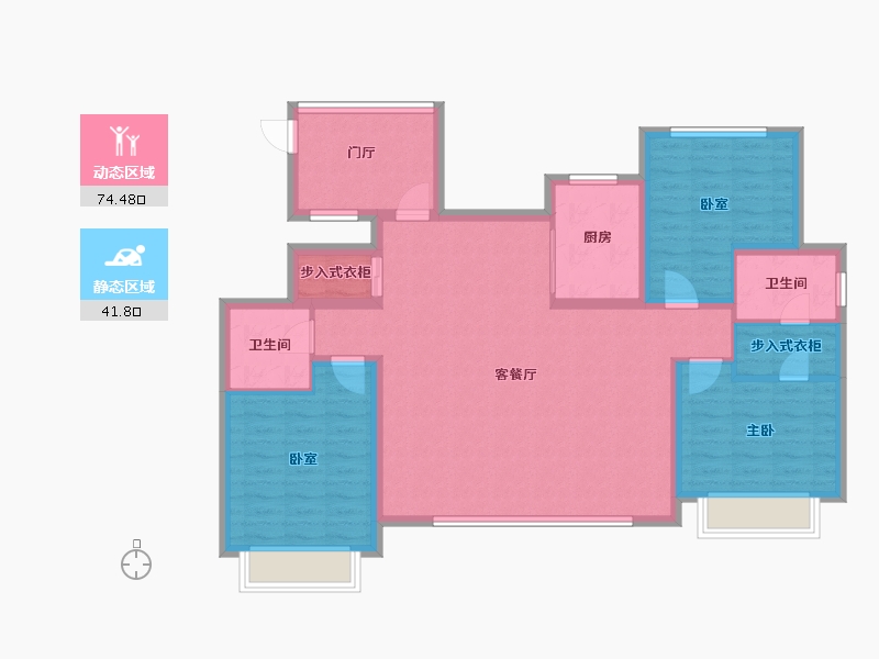 山东省-滨州市-滨和沁园-104.22-户型库-动静分区