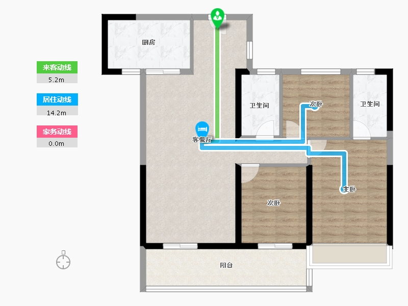 湖南省-常德市-石门星河汇爱琴海-92.80-户型库-动静线