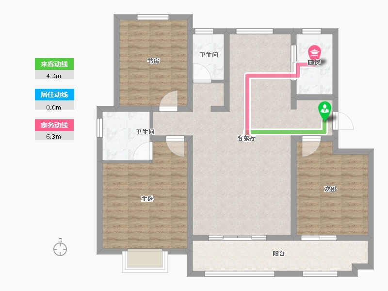 山东省-聊城市-昌隆府前雅郡-108.00-户型库-动静线