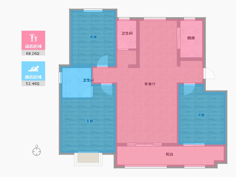 山东省-聊城市-昌隆府前雅郡-108.00-户型库-动静分区