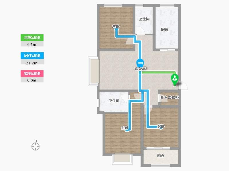 河南省-安阳市-香江城市花园-102.06-户型库-动静线