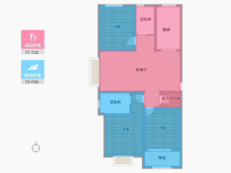 河南省-安阳市-香江城市花园-102.06-户型库-动静分区