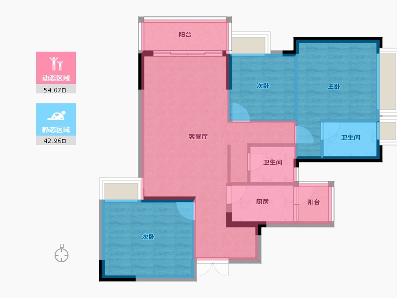 贵州省-遵义市-思乐为置地中心-87.12-户型库-动静分区