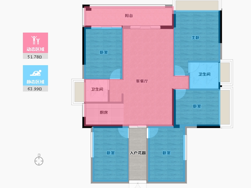 广西壮族自治区-玉林市-精通·御龙府-110.42-户型库-动静分区