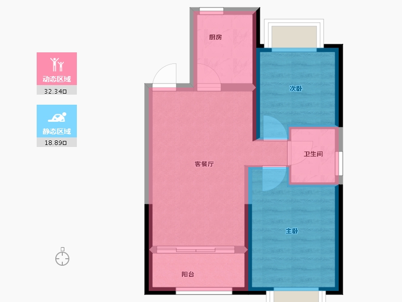 河北省-邯郸市-荣科金水苑-45.16-户型库-动静分区