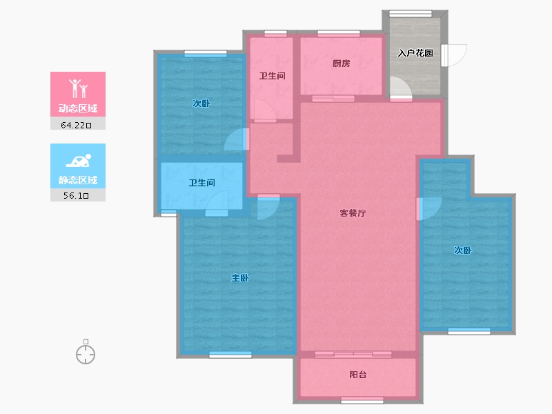 河南省-安阳市-新城国际六期东湖-112.65-户型库-动静分区