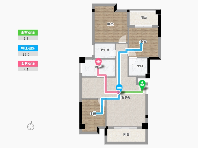 福建省-泉州市-鼎丰书香豪庭-79.67-户型库-动静线