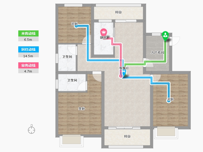 河南省-驻马店市-置地大舆府-104.00-户型库-动静线