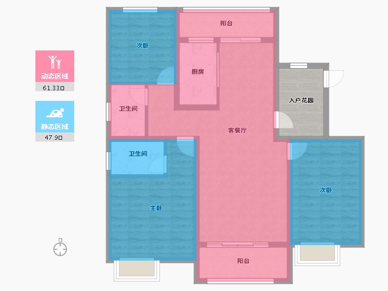 河南省-驻马店市-置地大舆府-104.00-户型库-动静分区