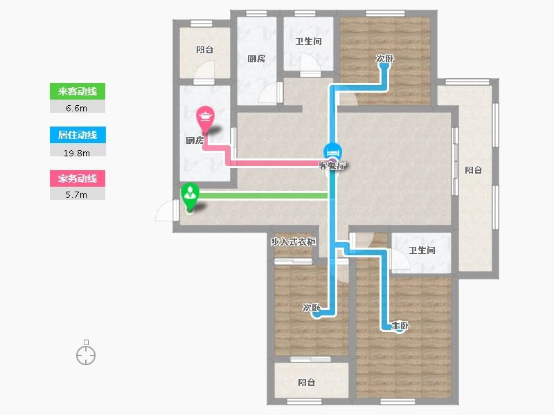 河南省-安阳市-新城国际六期东湖-115.91-户型库-动静线