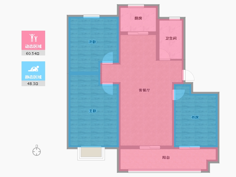 山东省-聊城市-润诚如意府-97.30-户型库-动静分区