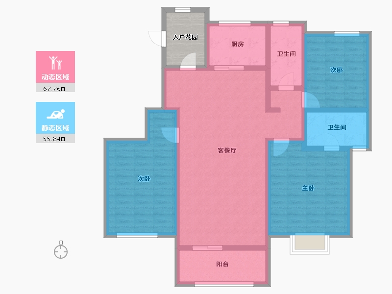 河南省-安阳市-新城国际六期东湖-115.66-户型库-动静分区