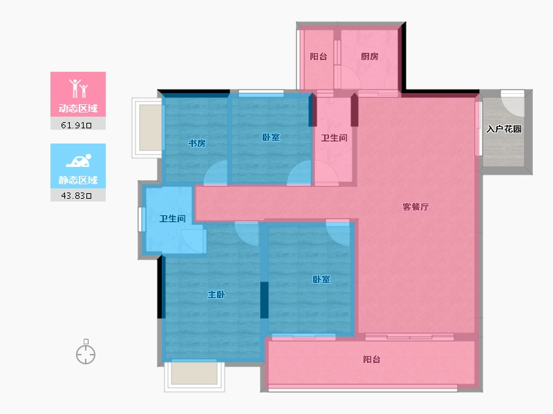 广东省-湛江市-康达轩-98.38-户型库-动静分区