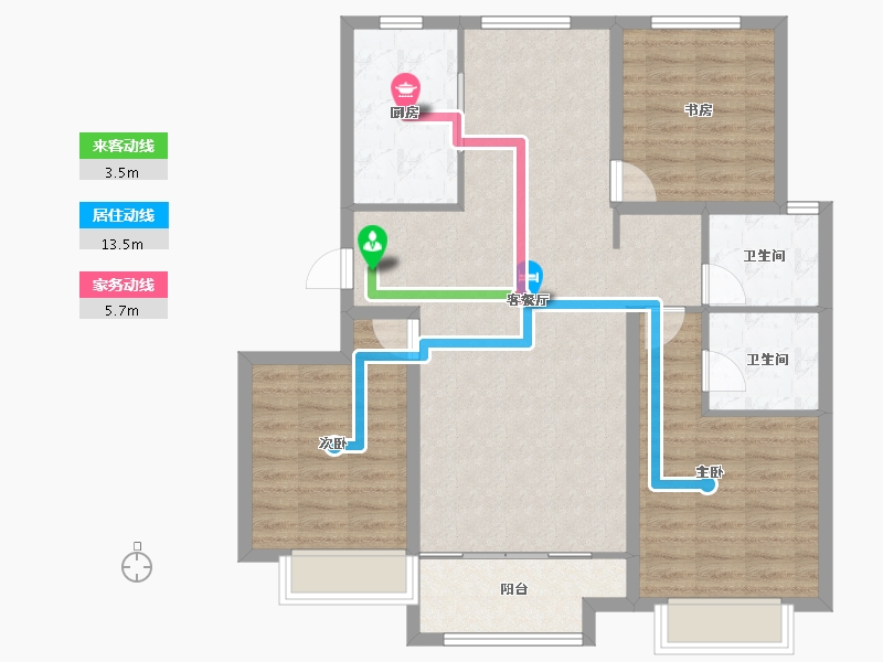 河北省-沧州市-御湖上院-99.87-户型库-动静线