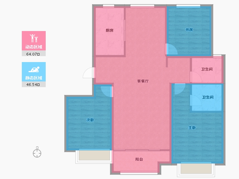 河北省-沧州市-御湖上院-99.87-户型库-动静分区