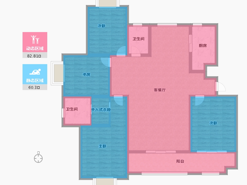 山东省-聊城市-昌隆府前雅郡-128.17-户型库-动静分区