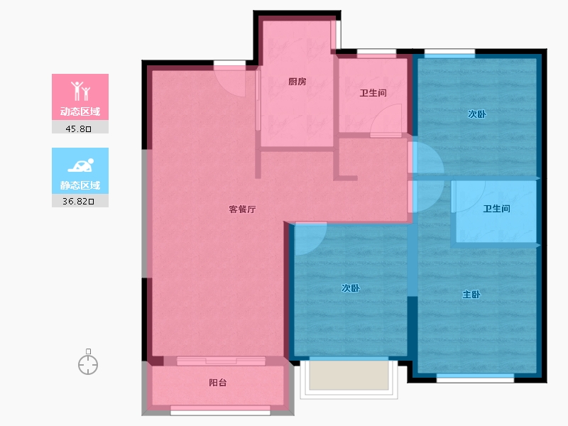 甘肃省-定西市-绿洲定西府-73.73-户型库-动静分区