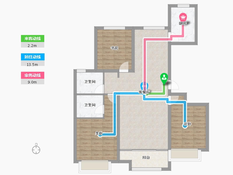 河北省-沧州市-御湖上院-97.80-户型库-动静线