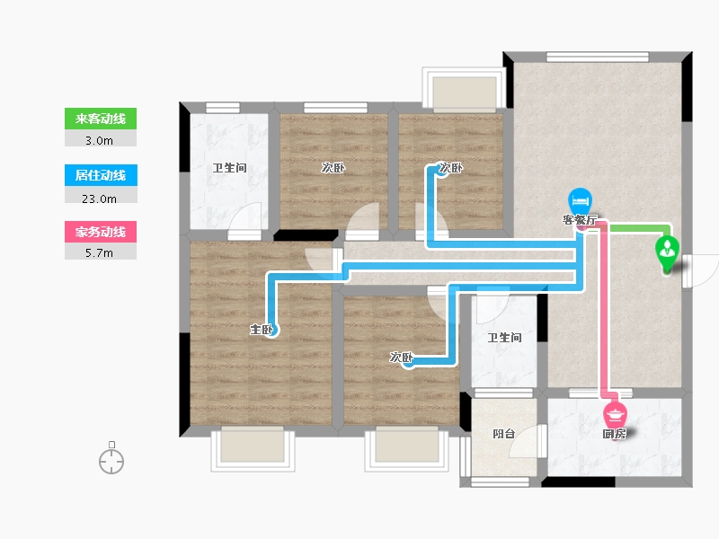 贵州省-毕节市-云阳泊澳湾-88.78-户型库-动静线