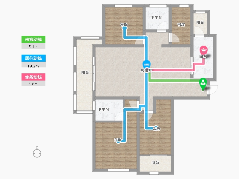 河南省-安阳市-新城国际六期东湖-111.94-户型库-动静线