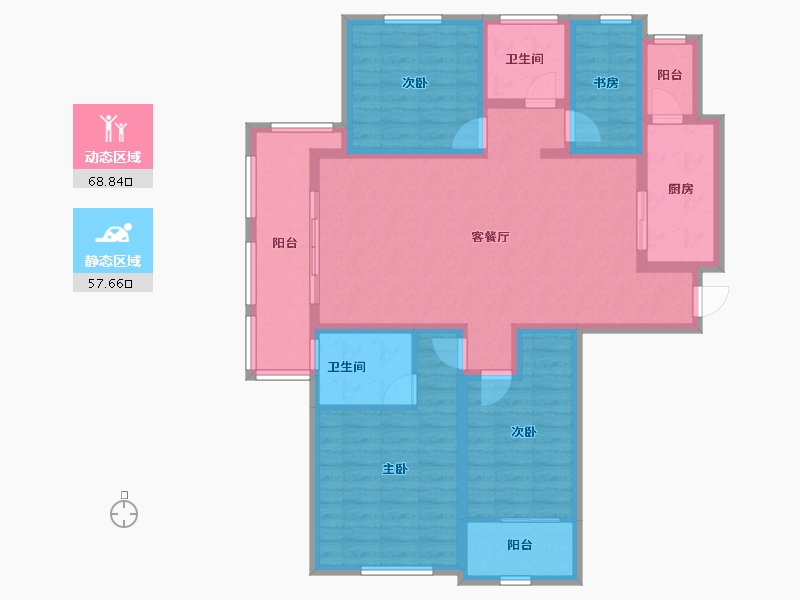 河南省-安阳市-新城国际六期东湖-111.94-户型库-动静分区