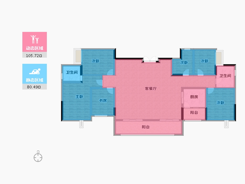 贵州省-毕节市-云阳泊澳湾-168.42-户型库-动静分区