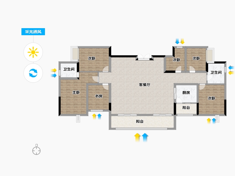 贵州省-毕节市-云阳泊澳湾-168.42-户型库-采光通风