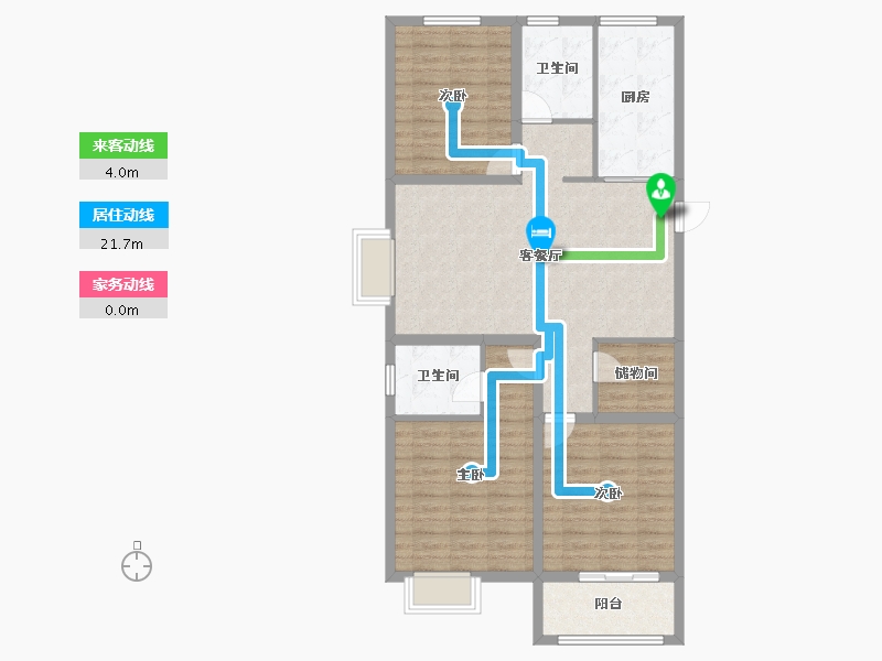 河南省-安阳市-香江城市花园-101.74-户型库-动静线