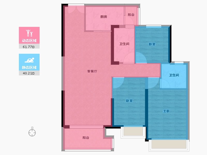 广东省-佛山市-润汉幸福汇-91.20-户型库-动静分区