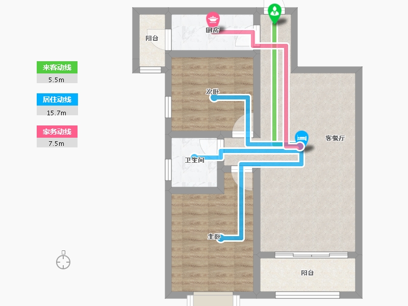 陕西省-咸阳市-杨凌凤起上院-63.74-户型库-动静线