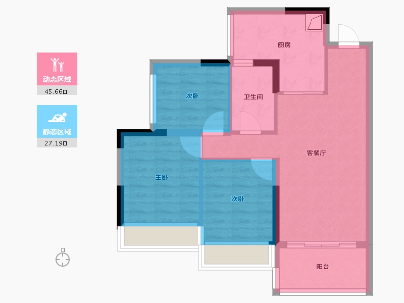 四川省-内江市-万达-76.00-户型库-动静分区