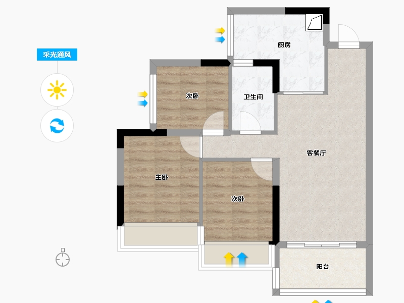 四川省-内江市-万达-76.00-户型库-采光通风