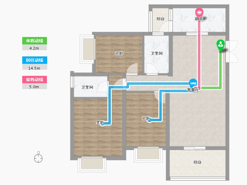 贵州省-贵阳市-祥风贵阳溪府-90.65-户型库-动静线