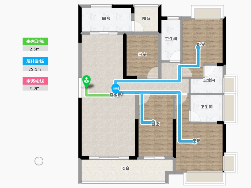 广东省-佛山市-润汉幸福汇-121.96-户型库-动静线