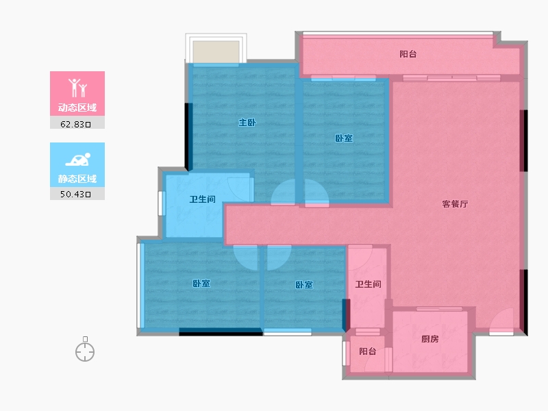 广东省-湛江市-康达轩-101.93-户型库-动静分区