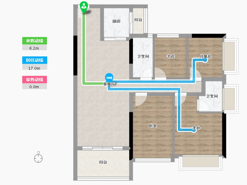 广东省-湛江市-嘉富大厦-87.04-户型库-动静线