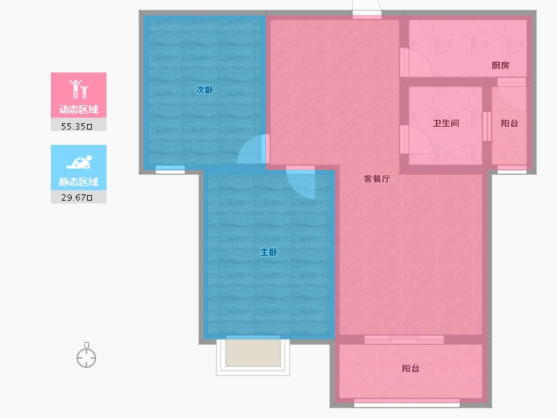 河南省-安阳市-新城国际六期东湖-75.26-户型库-动静分区