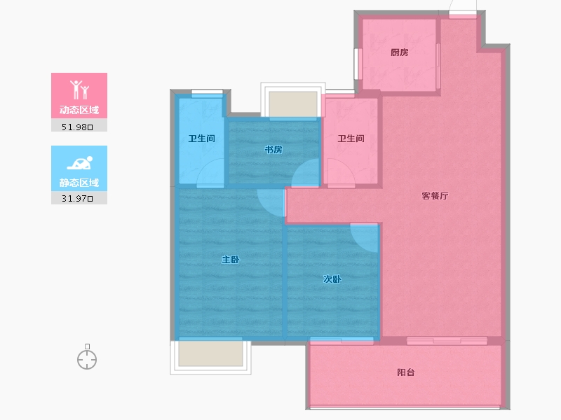 福建省-三明市-开元天熹-76.67-户型库-动静分区